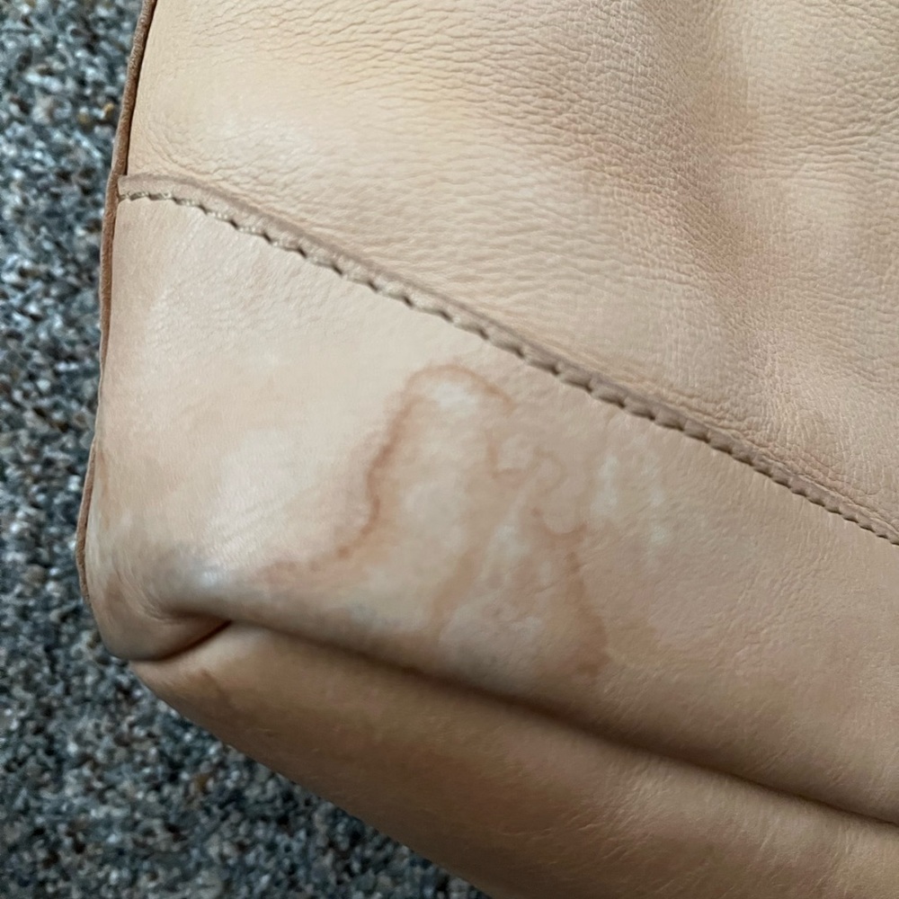 Tan woven leather handbag - Picture 9 of 10